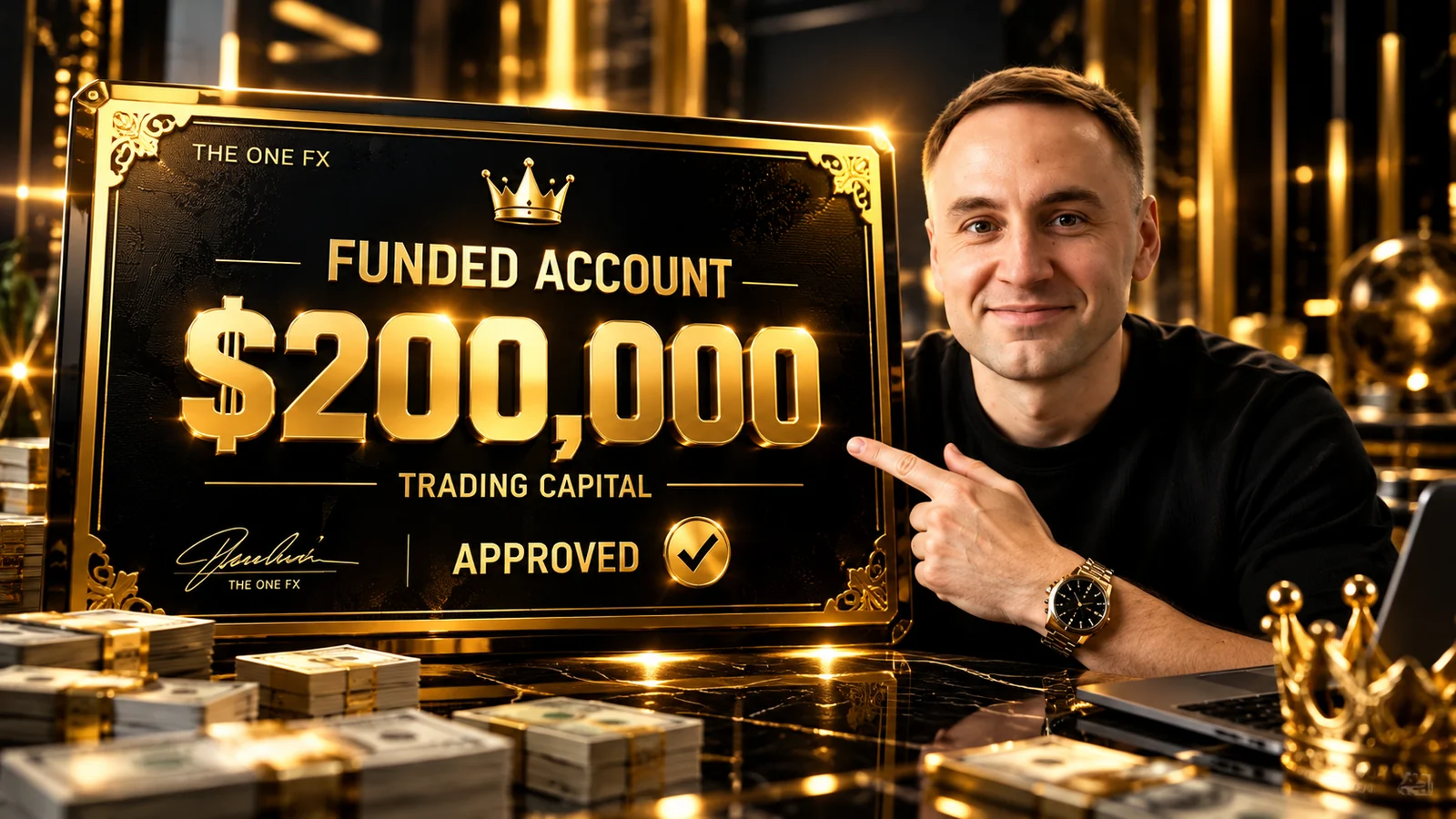 Boris shows a $200,000 funded account — watch the video